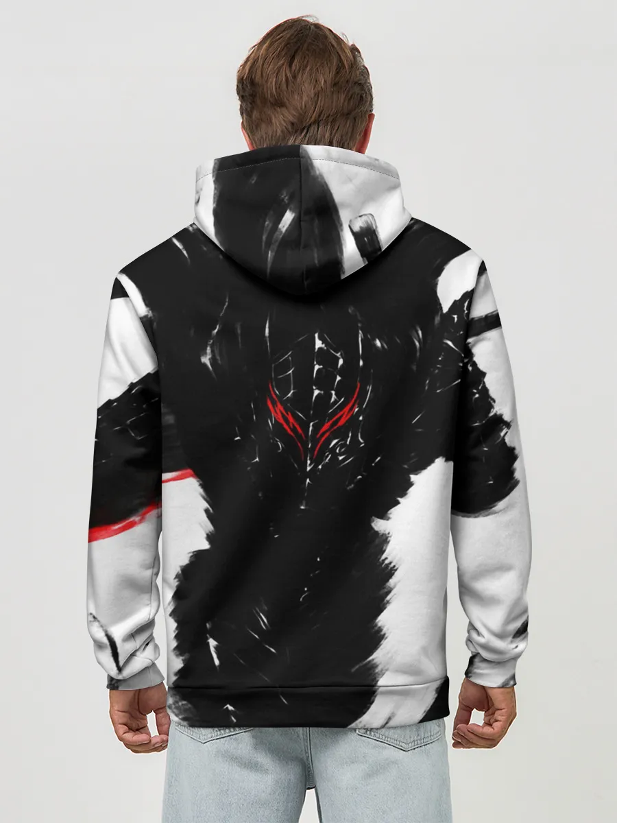 Худи мужской база хлопок / БЕРСЕРК ч/б