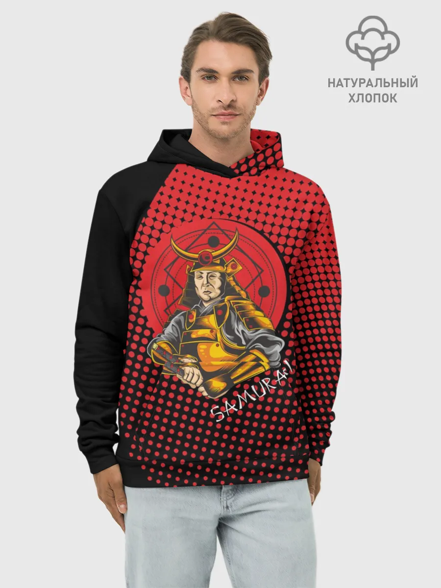 Худи мужской база хлопок / Самурай