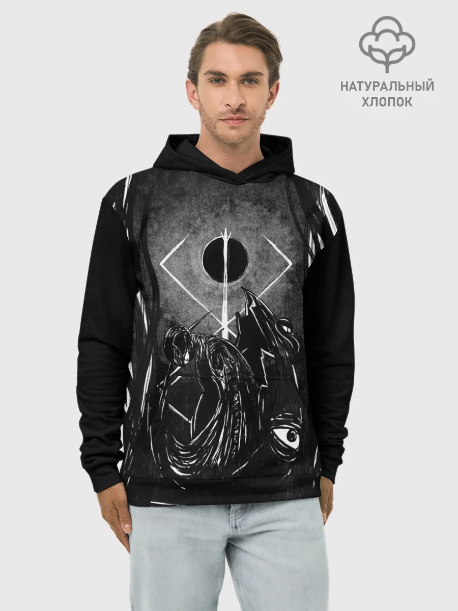 Худи мужской база хлопок / БЕРСЕРК рисунок