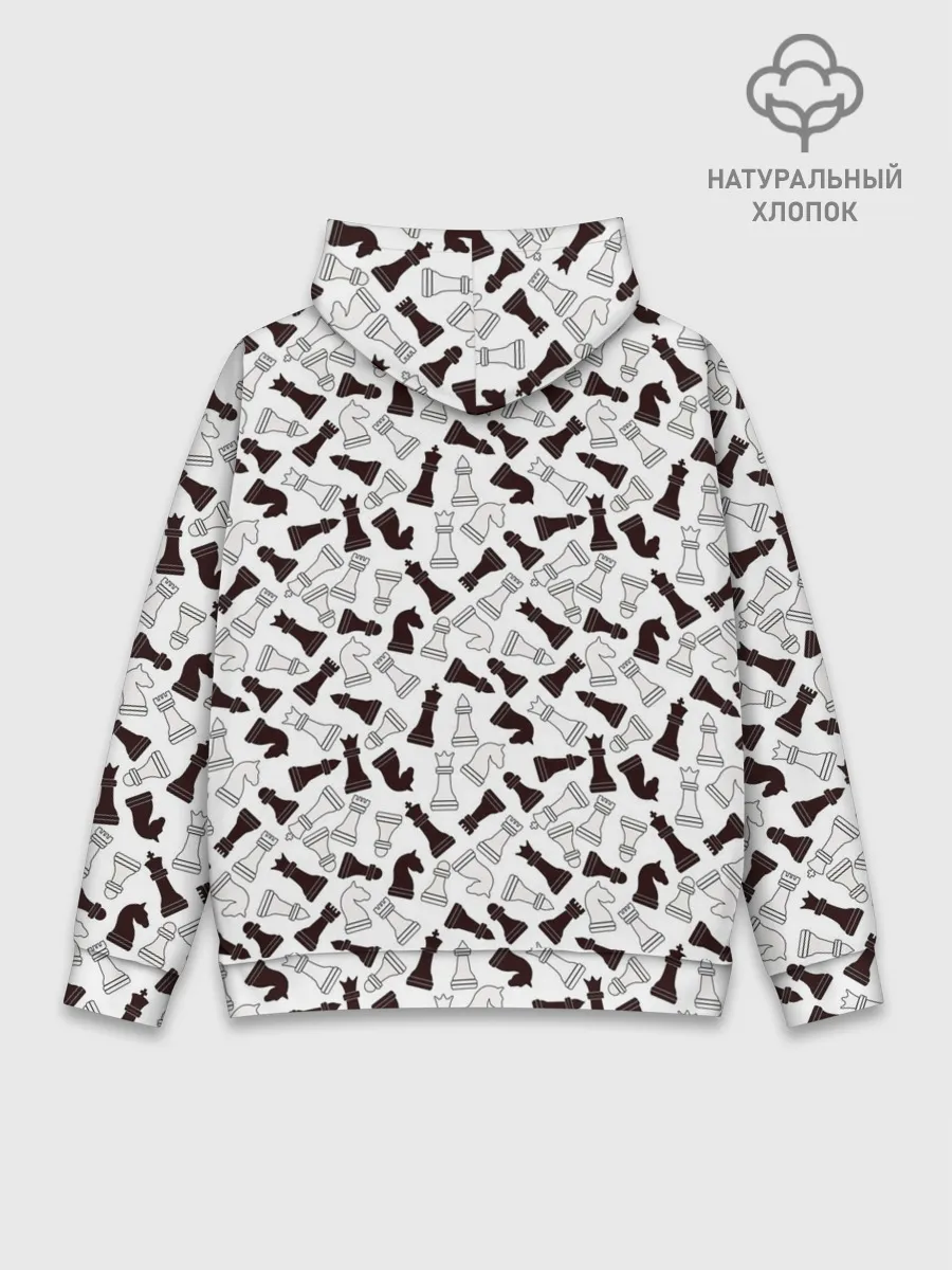 Худи мужской база хлопок / Шахматные Фигуры