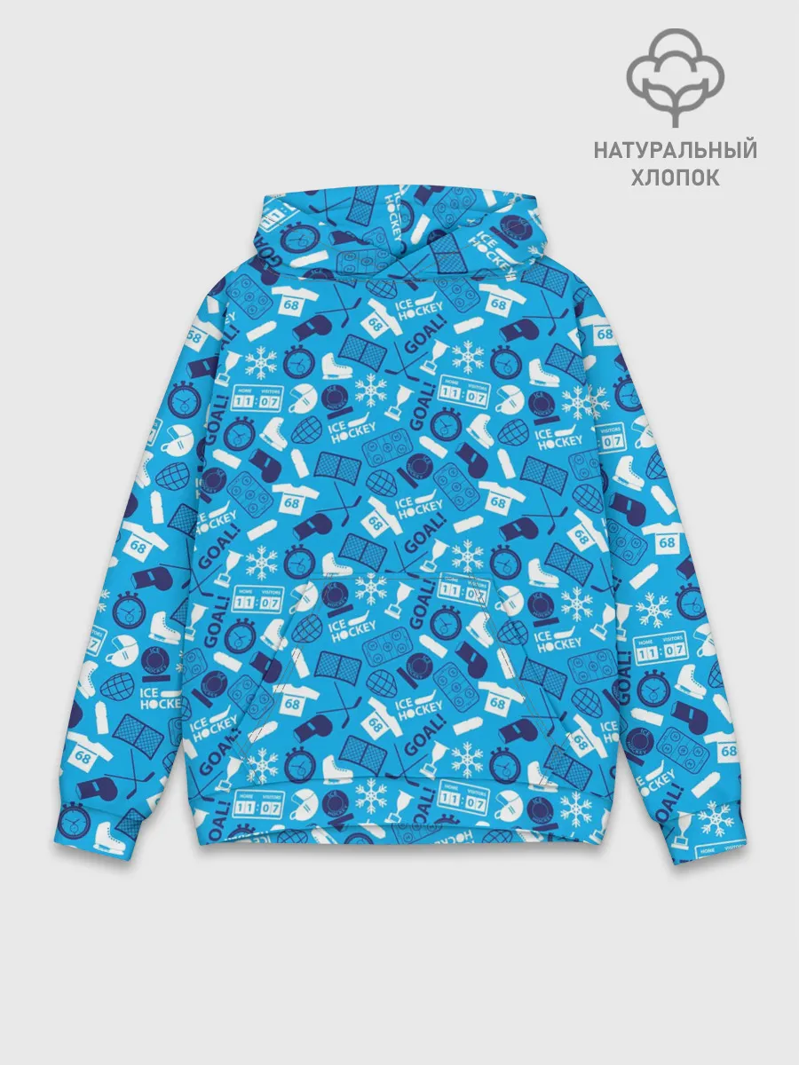 Худи мужской база хлопок / Хоккей