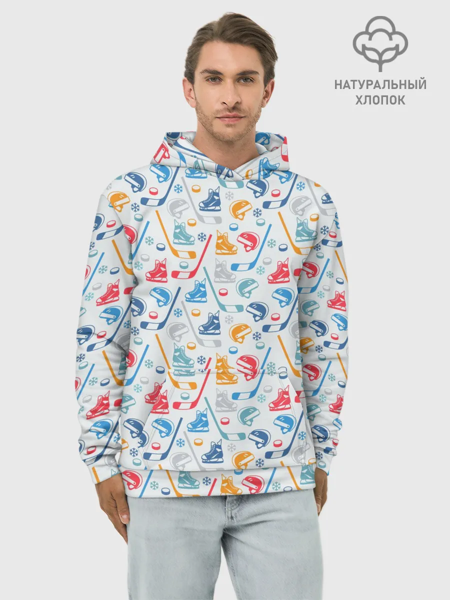 Худи мужской база хлопок / Хоккей