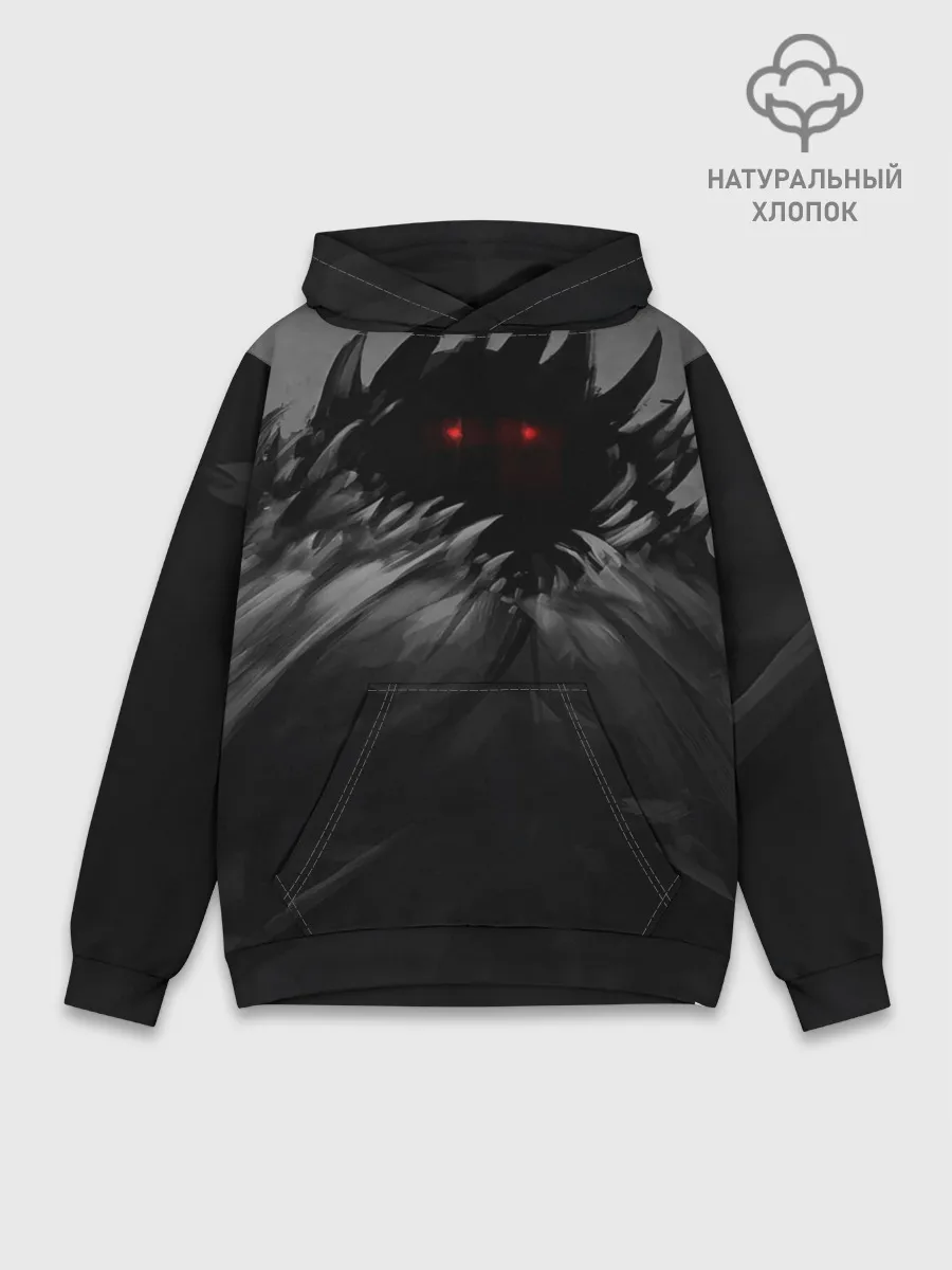 Худи мужской база хлопок / Тёмный личь