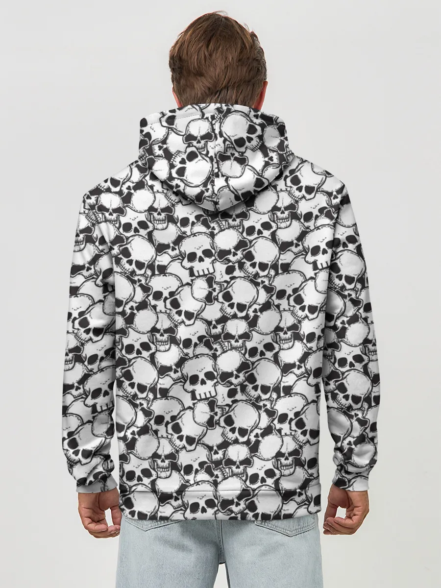 Худи мужской база хлопок / Черепа