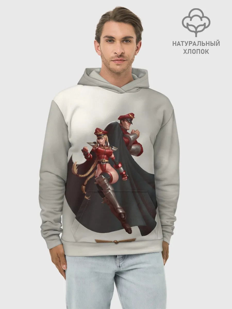 Худи мужской база хлопок / Team Bison