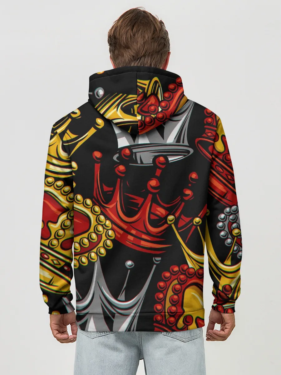 Худи мужской база хлопок / КОРОЛЕВСКИЙ БАГРОВЫЙ 3D