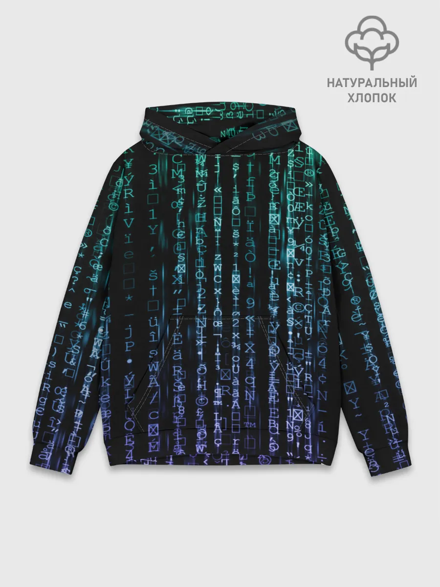 Худи мужской база хлопок / Матрица 3D