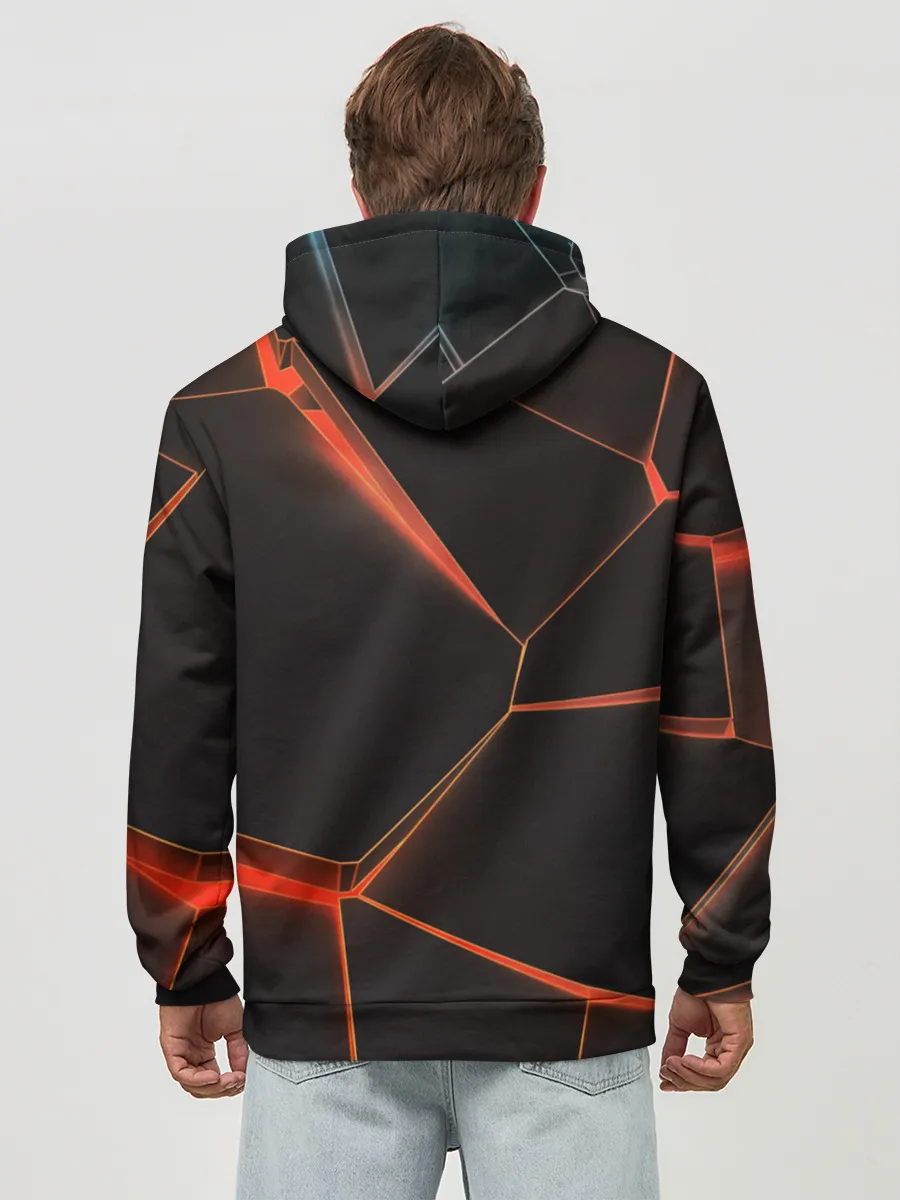 Худи мужской база хлопок / Лава 3D