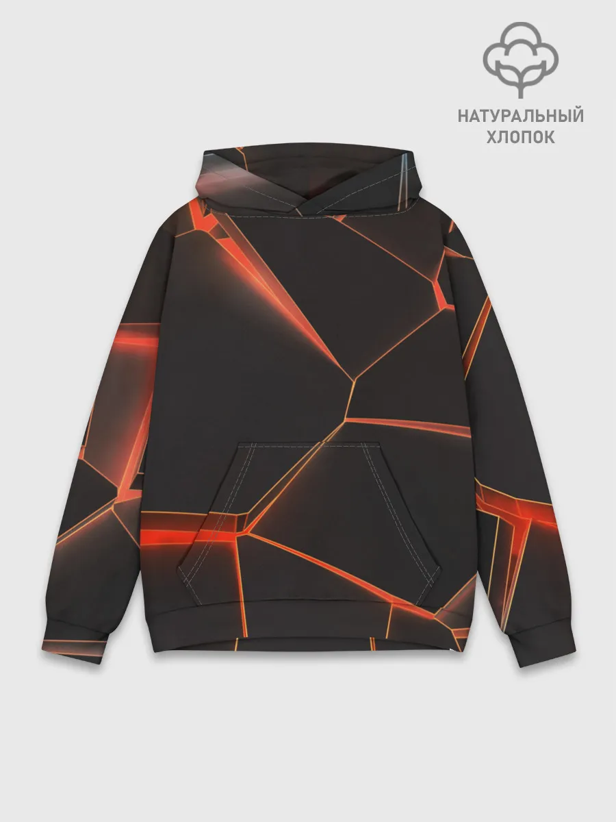 Худи мужской база хлопок / Лава 3D