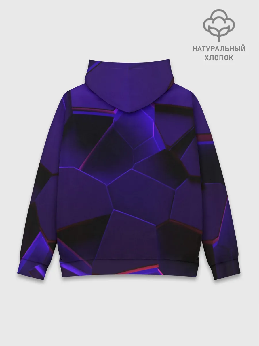 Худи мужской база хлопок / СИНИЕ ПЛИТЫ 3D