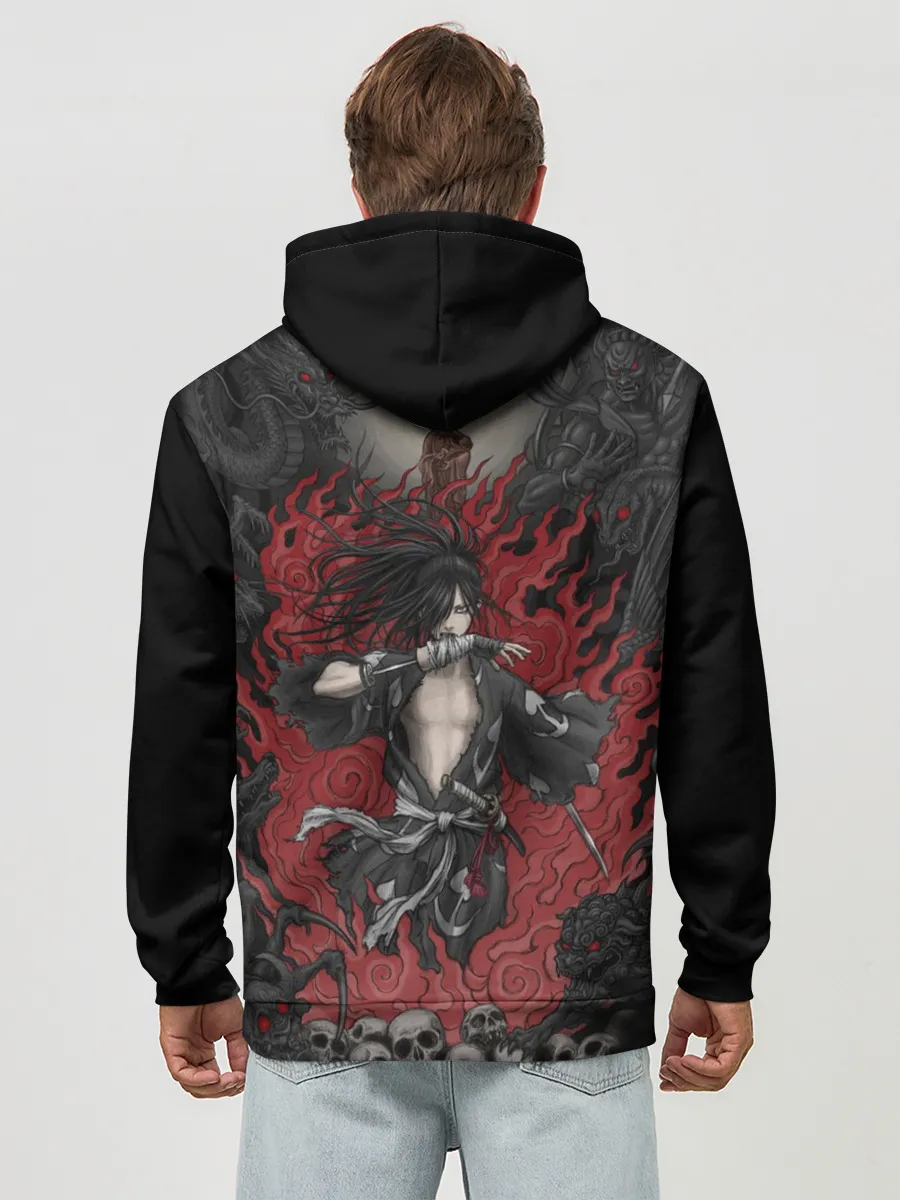 Худи мужской база хлопок / ХЯККИМАРУ В ОГНЕ | ДОРОРО