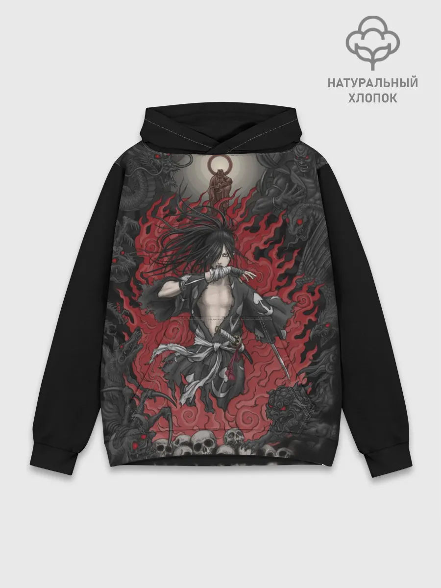 Худи мужской база хлопок / ХЯККИМАРУ В ОГНЕ | ДОРОРО