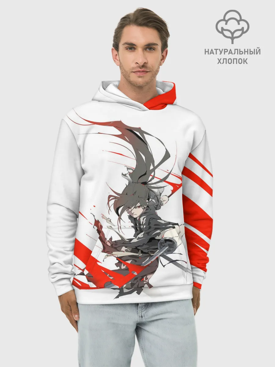 Худи мужской база хлопок / ХЯККИМАРУ И ДЕМОНЫ | ДОРОРО