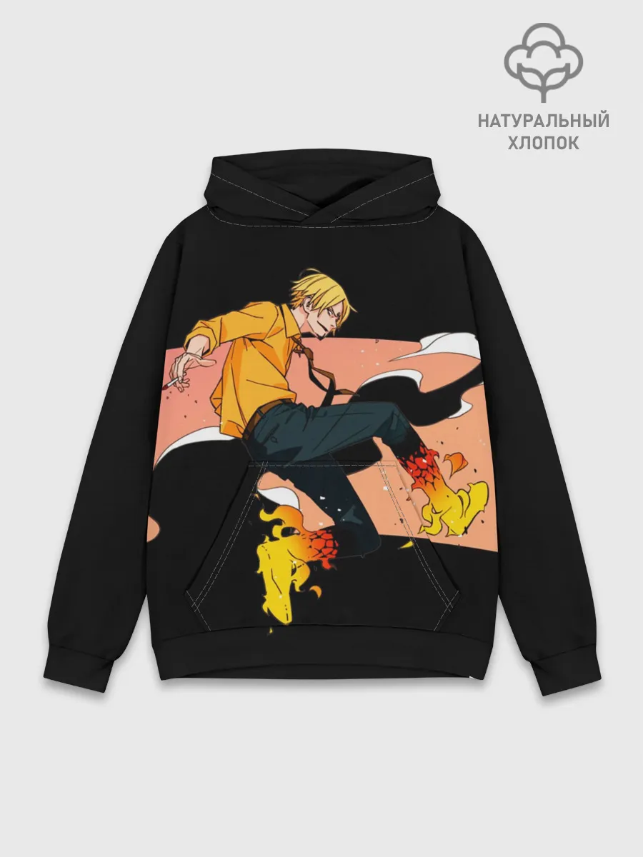 Худи мужской база хлопок / Винсмок Санджи из One Piece