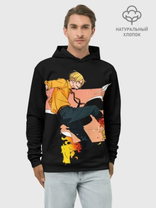 Худи мужской база хлопок / Винсмок Санджи из One Piece