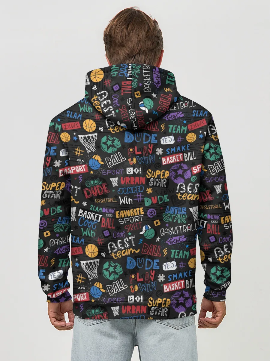 Худи мужской база хлопок / Баскетбол