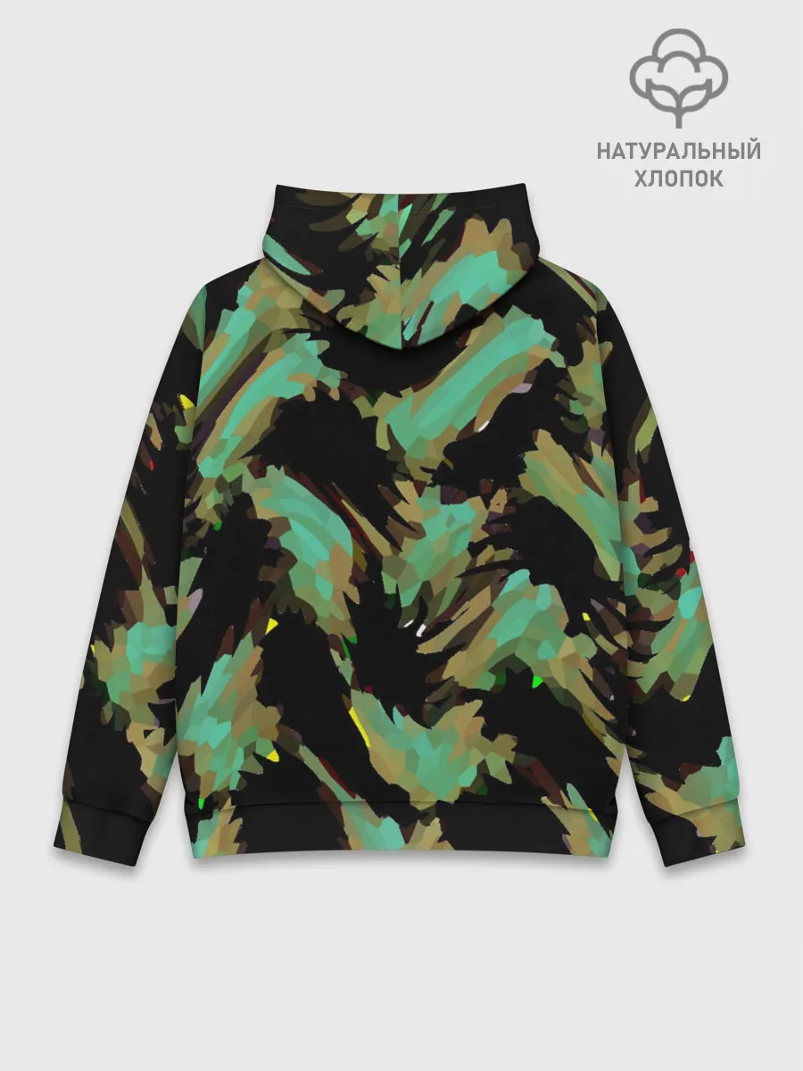 Худи мужской база хлопок / Изумрудные осколки кристаллов