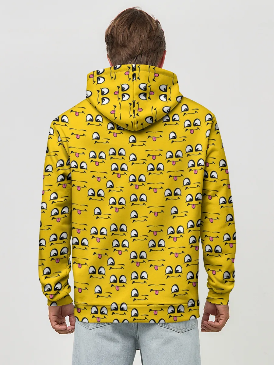 Худи мужской база хлопок / Рожицы