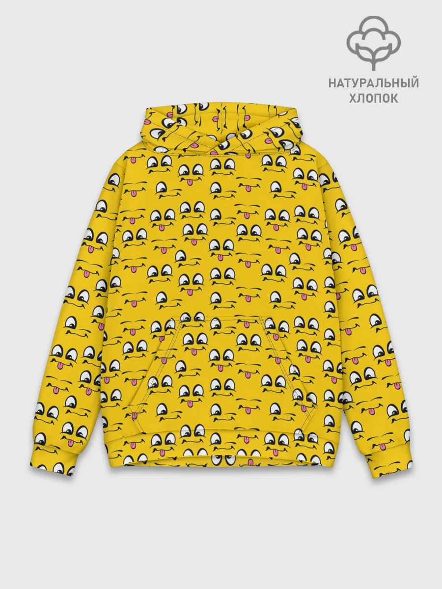 Худи мужской база хлопок / Рожицы