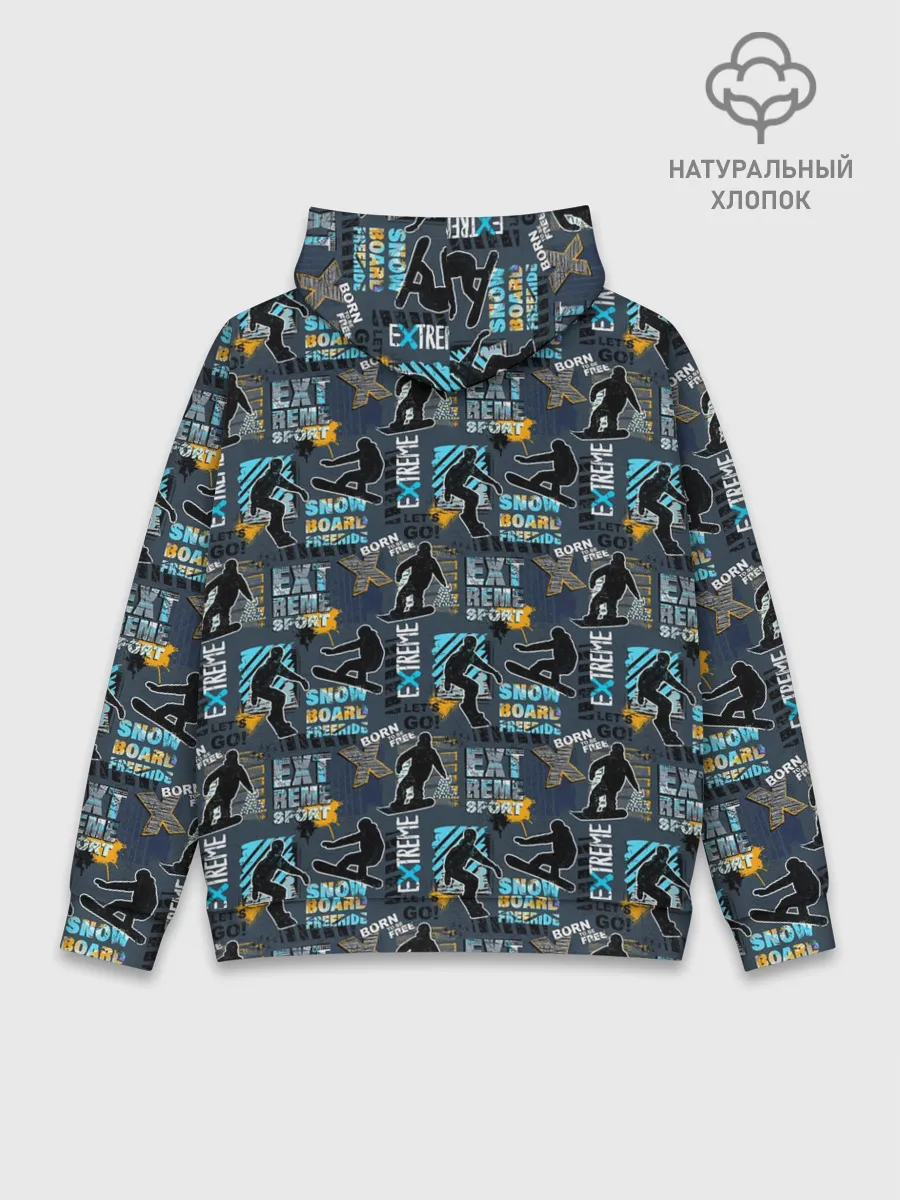 Худи мужской база хлопок / SNOWBOARD
