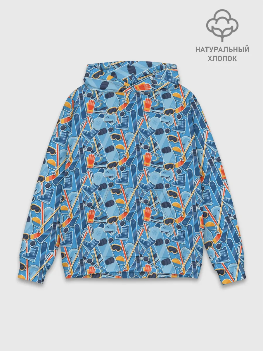 Худи мужской база хлопок / Зимние виды спорта