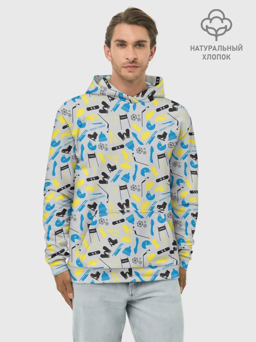 Худи мужской база хлопок / WINTER SPORTS