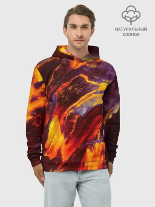 Худи мужской база хлопок / ОГНЕННЫЙ ГРАНЖ | FIRE GRUNGE