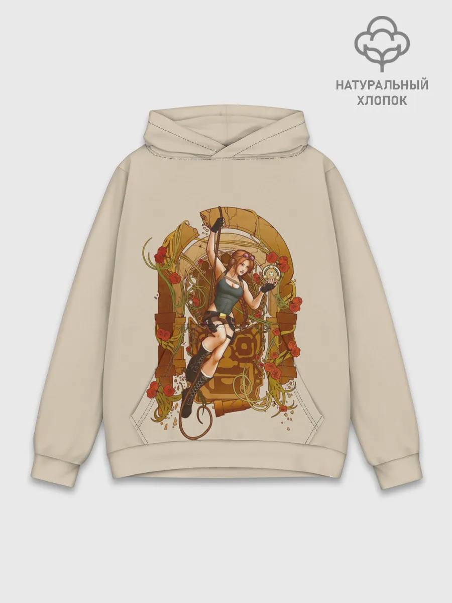 Худи мужской база хлопок / Лара с сокровищем