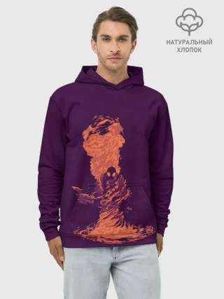 Худи мужской база хлопок / Pyro in fire