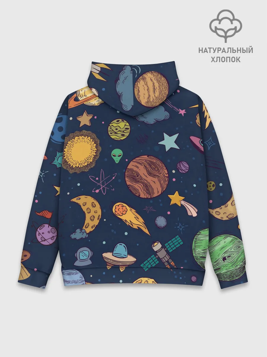 Худи мужской база хлопок / Космический мир