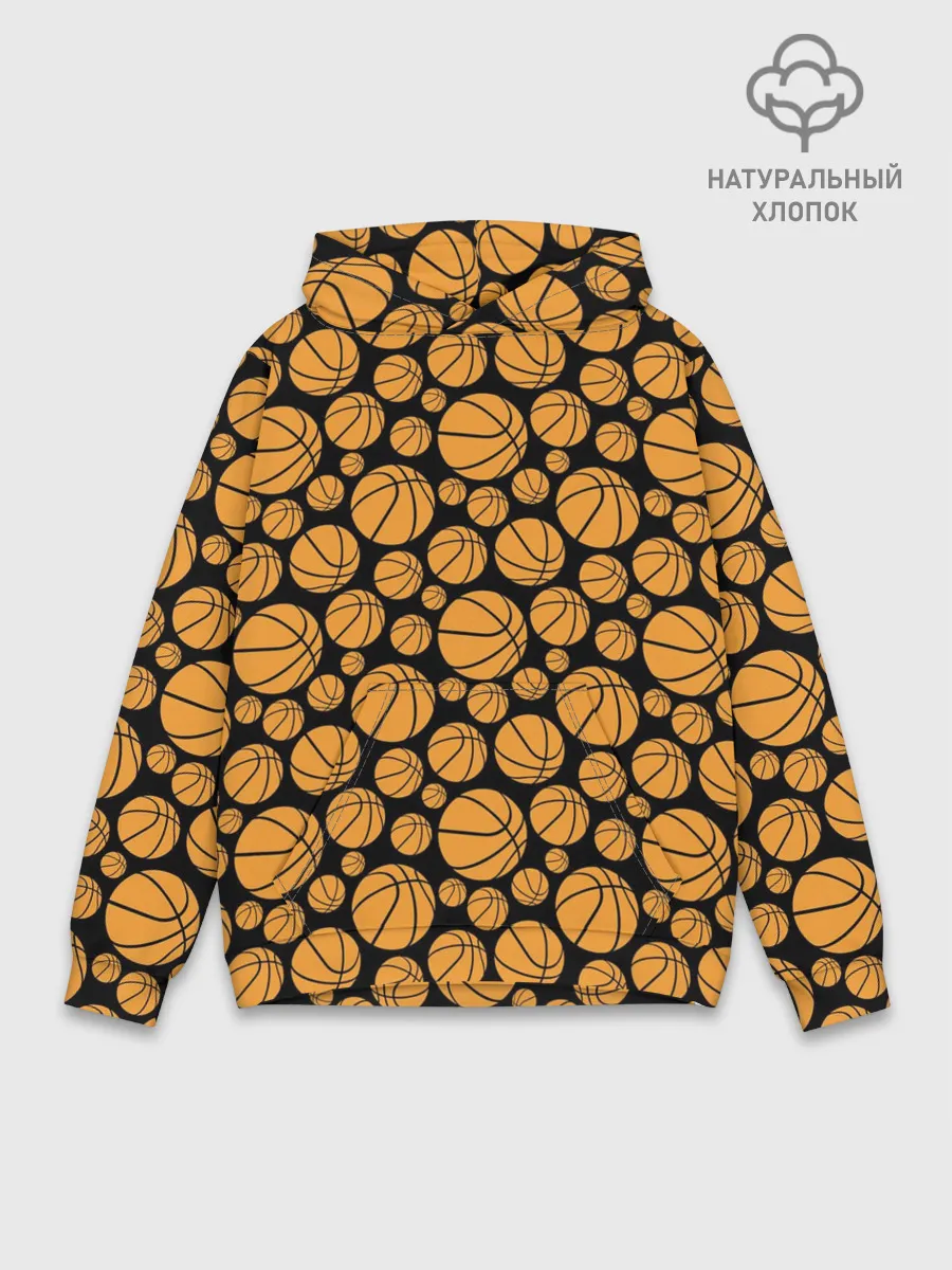 Худи мужской база хлопок / Баскетбольные Мячи