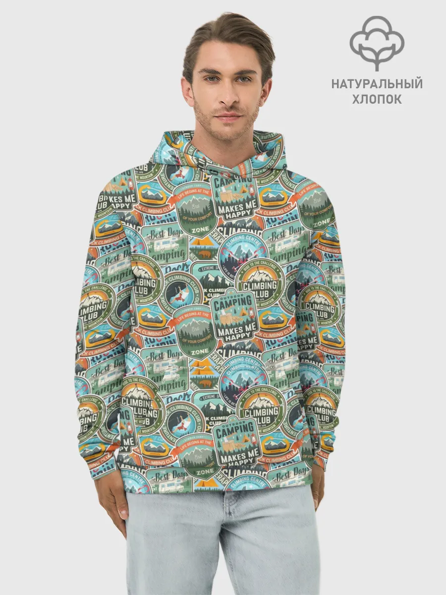 Худи мужской база хлопок / Альпинизм