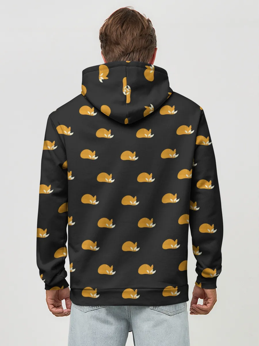 Худи мужской база хлопок / Лисы