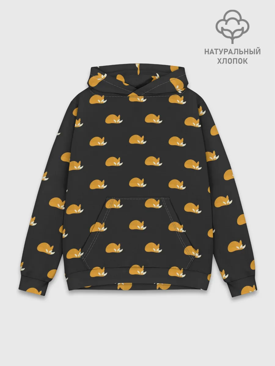 Худи мужской база хлопок / Лисы