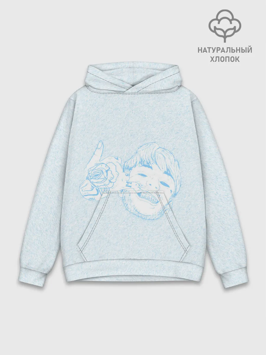 Худи мужской база хлопок / Blue Lil Peep