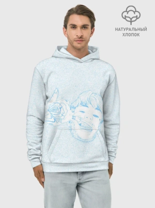 Худи мужской база хлопок / Blue Lil Peep