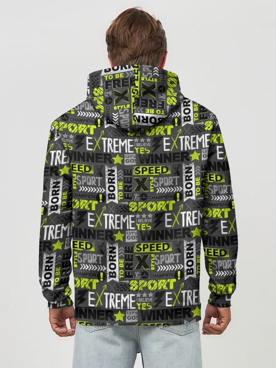 Худи мужской база хлопок / Экстремальный Спорт