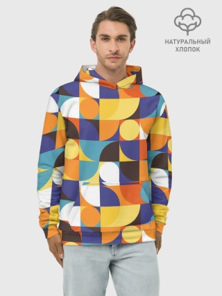Худи мужской база хлопок / Геометрия