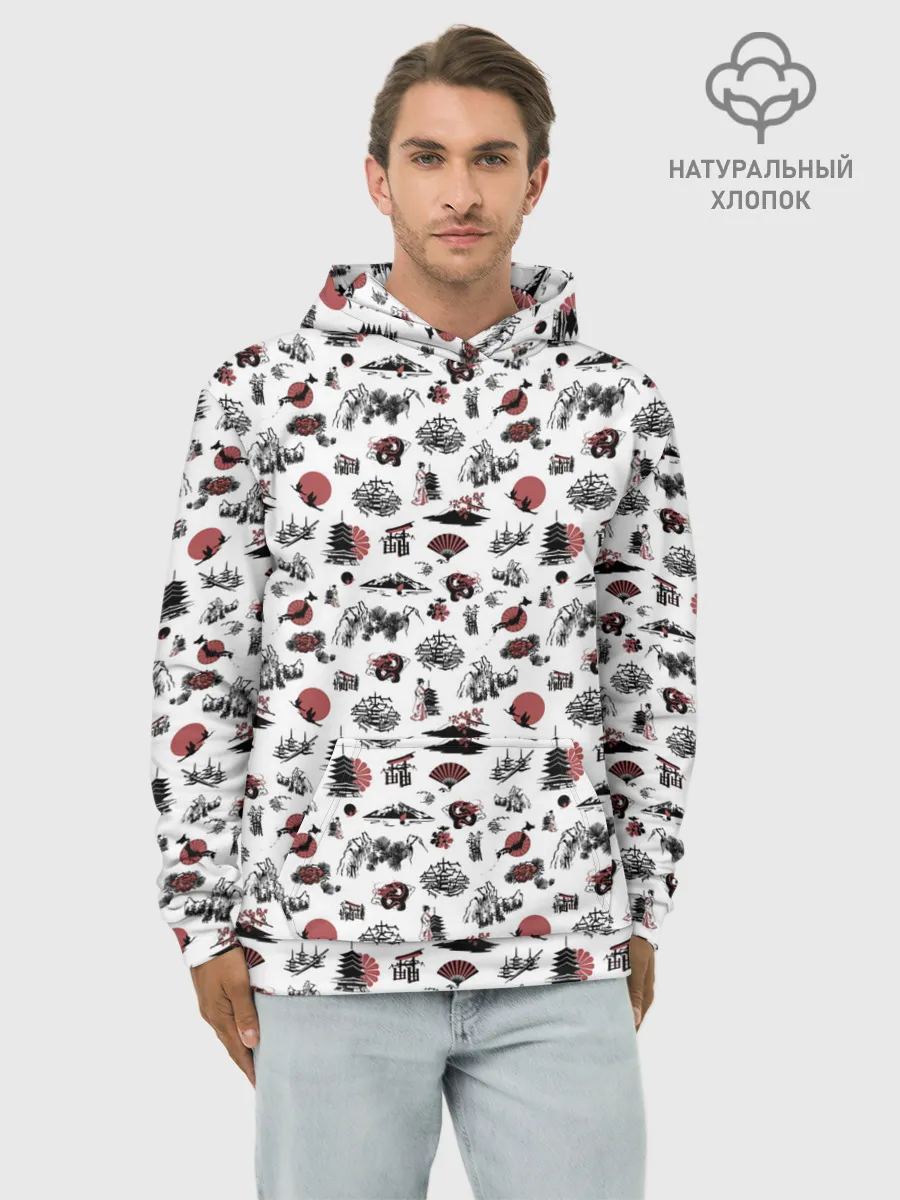 Худи мужской база хлопок / Япония