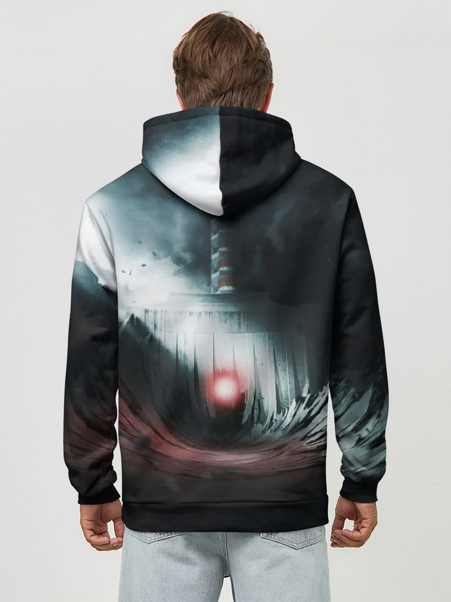 Худи мужской база хлопок / Сердце Чернобыля