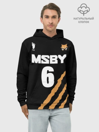 Худи мужской база хлопок / 6 | MSBY | BLACK JACKALS
