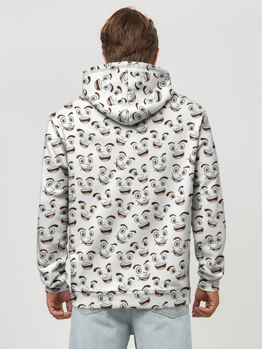 Худи мужской база хлопок / Рожицы