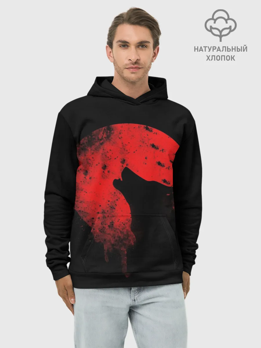 Худи мужской база хлопок / Wolf 3D