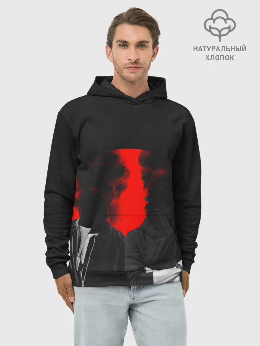 Худи мужской база хлопок / Дымится голова