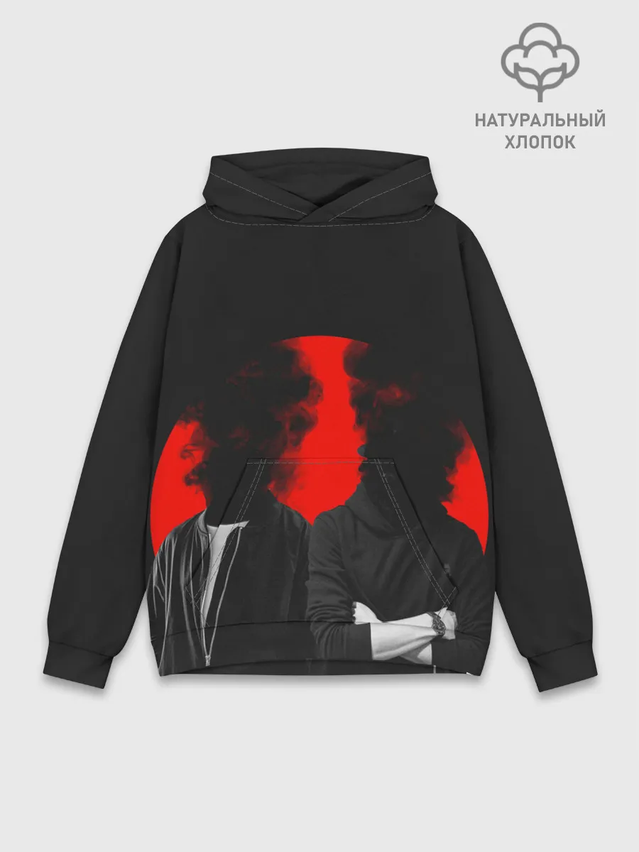 Худи мужской база хлопок / Дымится голова
