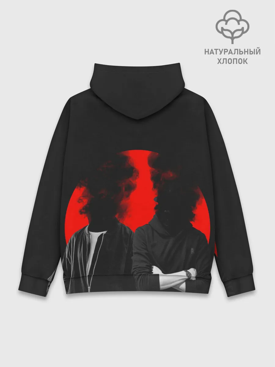 Худи мужской база хлопок / Дымится голова