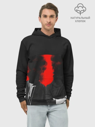 Худи мужской база хлопок / Дымится голова