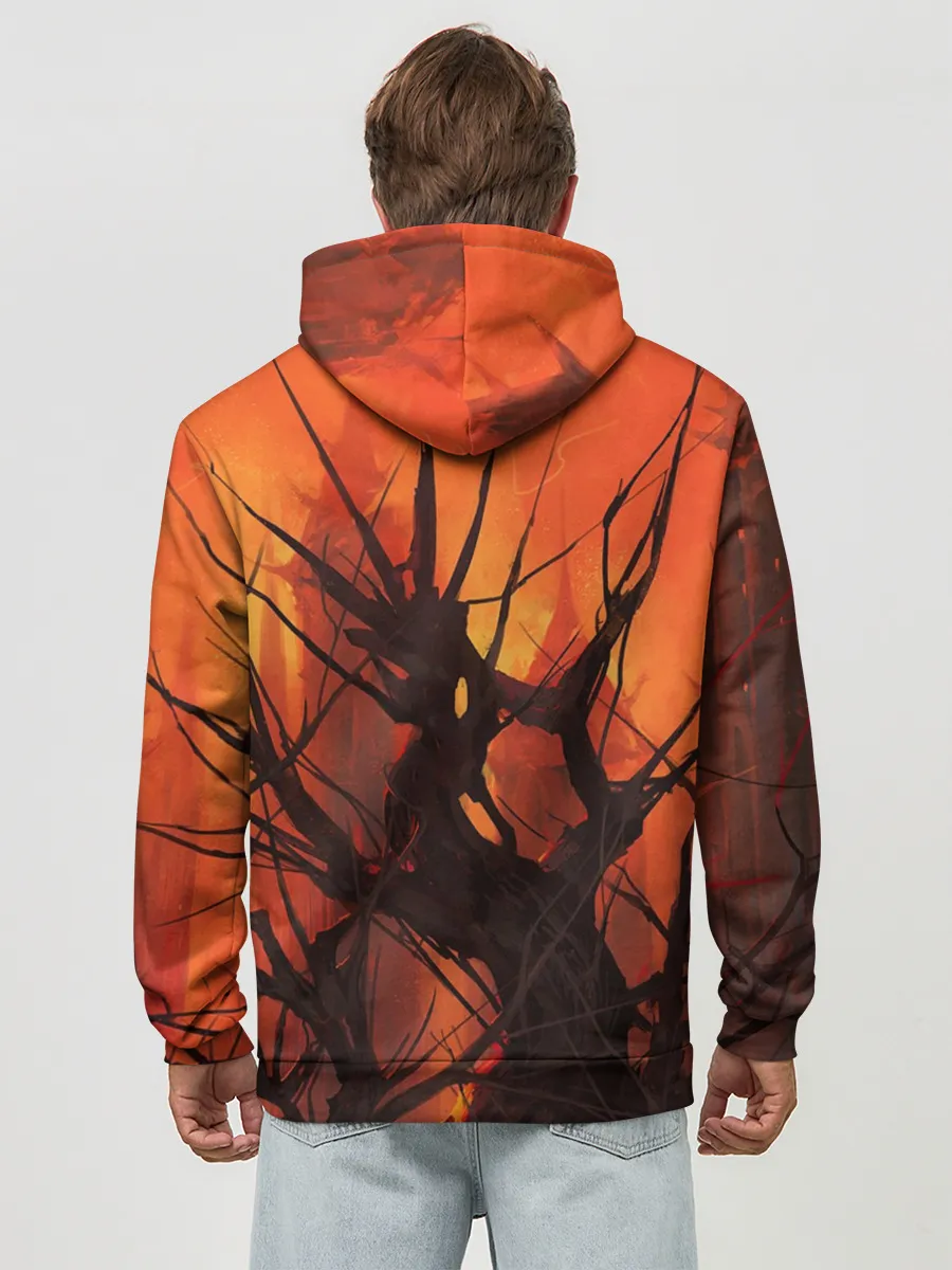 Худи мужской база хлопок / ДРЕВО ХАОС 3D