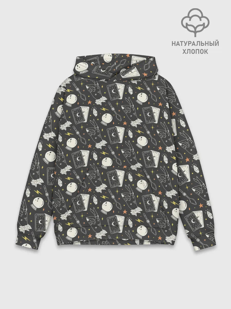 Худи мужской база хлопок / Мистический фон