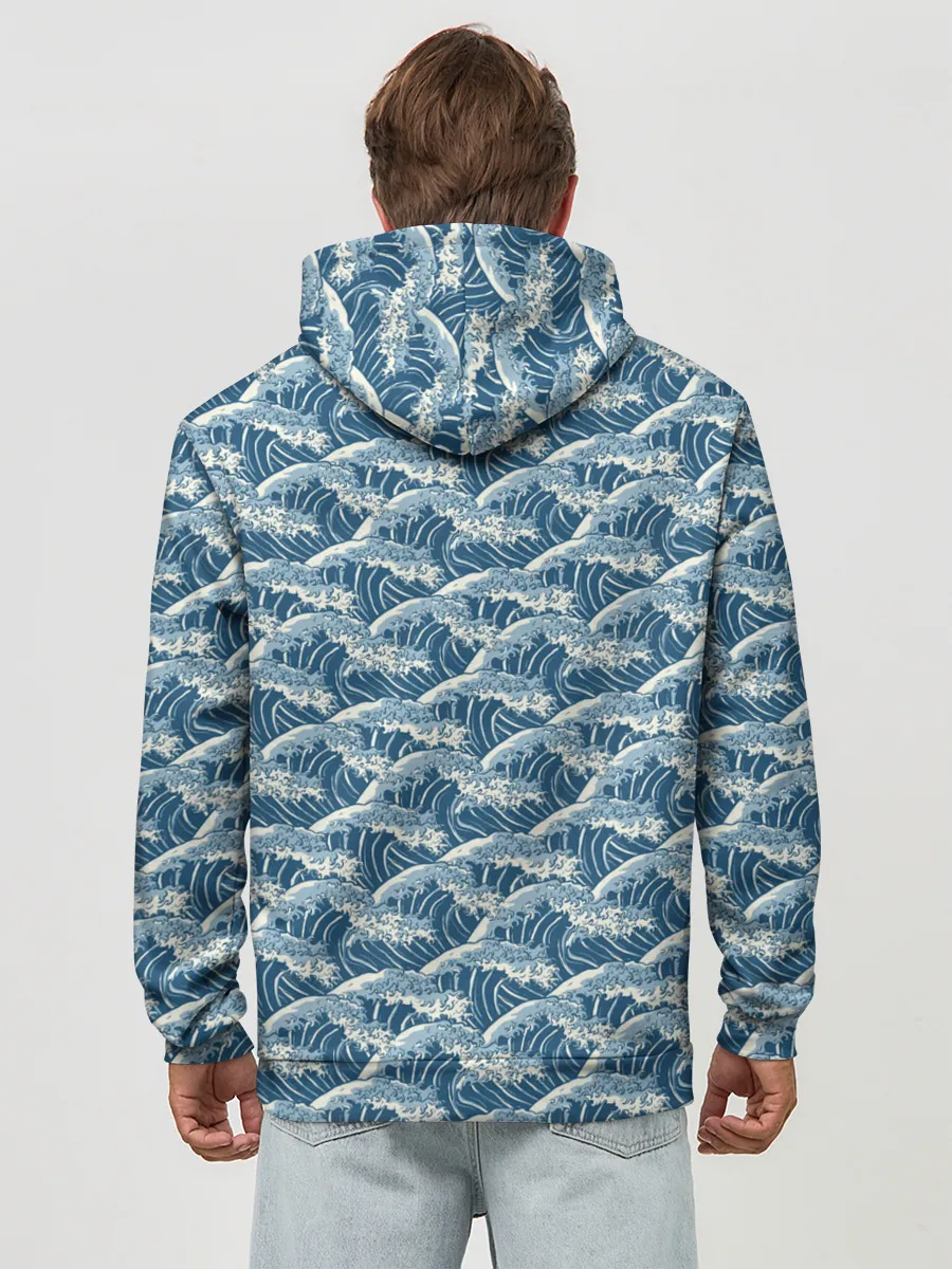 Худи мужской база хлопок / Волны